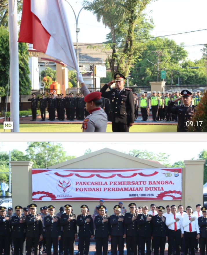 Polres Maros Peringati Hari Lahir Pancasila, Wujudkan Semangat Pancasila dalam Pelayanan kepada Masyarakat