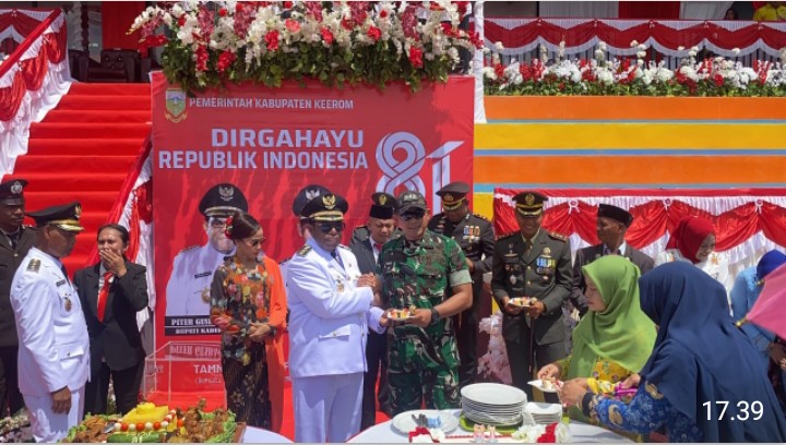 Semarak HUT RI Ke-81 di Batas Ujung Timur, Satgas Swasembada Yonif 643/Wns Koops TNI Habema Terlibat Upacara dan Gelar Layanan Kesehatan Gratis
