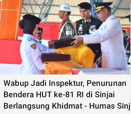 Wabup Jadi Inspektur, Penurunan Bendera HUT ke-81 RI di Sinjai Berlangsung Khidmat