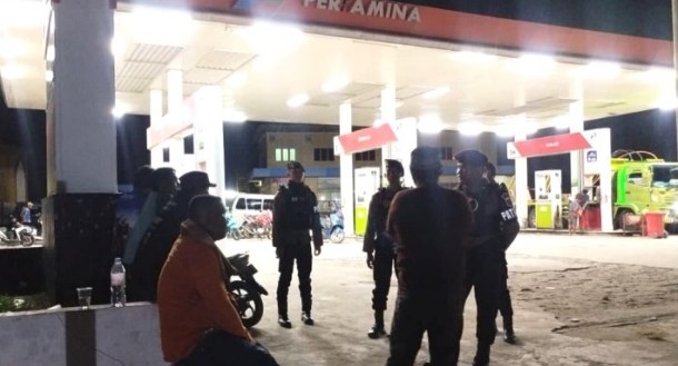 Patroli Polres Majene di SPBU, Pastikan BBM Aman, Warga Diimbau tak Panik dan Hindari Penimbunan